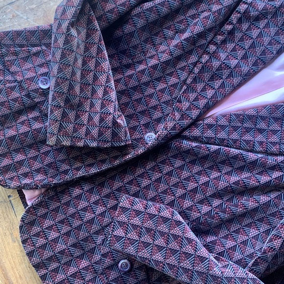 Vintage Stephen Casuals Mauve and Black Patterned 1970’s Suit - Picture 14 of 16